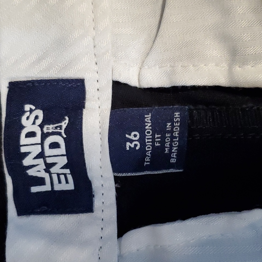 Lands End Men's Traditional Fit Plain Front Chino Pants Navy Size 36 x 28 - Picture 4 of 13
